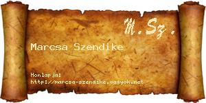 Marcsa Szendike névjegykártya